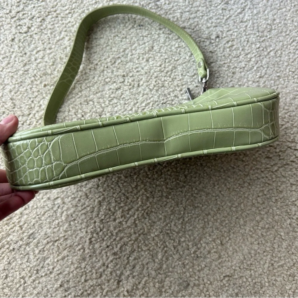 JW Pei Eva Shoulder Handbag - Sage Green Croc - Picture 6 of 10